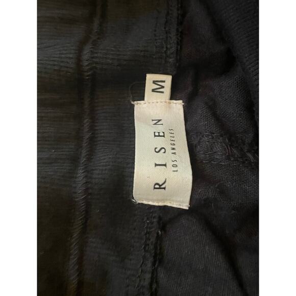 NWT! Risen L.A. womens black drawstring jogger pants. Medium. Linen Blend. - Picture 4 of 8